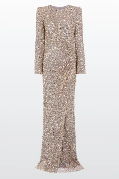 Jenny Packham Marie Maxi Dress In Gray