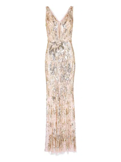 Jenny Packham Marion Maxi Dress In Gold