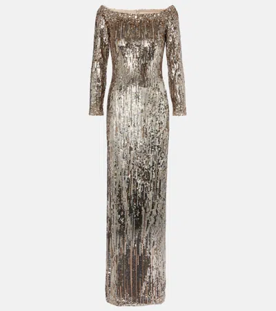 Jenny Packham Marnie Embellished Gown In Multi