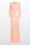 Jenny Packham Memphis Sequin-embellished Maxi Dress In Pink