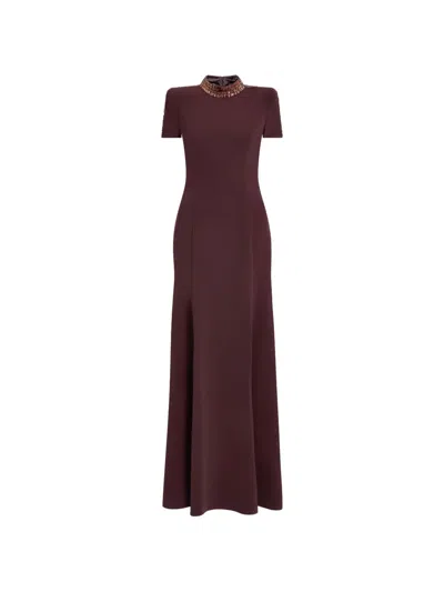 Jenny Packham Mesa Dress In Burgundy