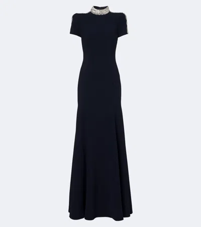 Jenny Packham Mesa Embellished Gown In Blue