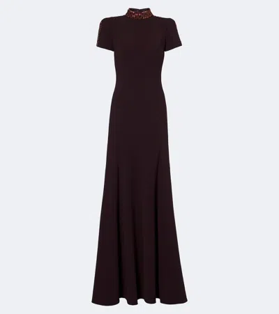 Jenny Packham Mesa Embellished Gown In Brown