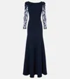 Jenny Packham Midnight Embellished Gown In Blue