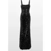 Jenny Packham Mirabeau Sequin-embellished Maxi Dress In Black