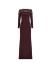 Jenny Packham Muse Gown In Burgundy