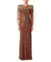 Jenny Packham Nettie Gown In Brown