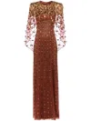 Jenny Packham Nettie Gown In Brown
