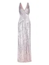 Jenny Packham Night Fever Maxi Dress In Purple
