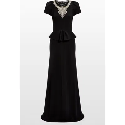 Jenny Packham Nocturne Maxi Dress In Black