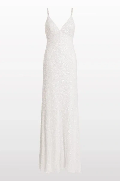 Jenny Packham Nora Sequin-embellished Gown In White