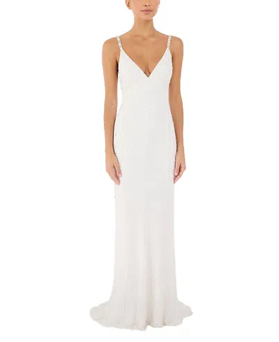 Jenny Packham Raquel Sequin-embellished Gown In Sugar