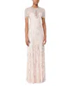 Jenny Packham Nova Sequin-embellished Keyhole-neck Maxi Dress In White