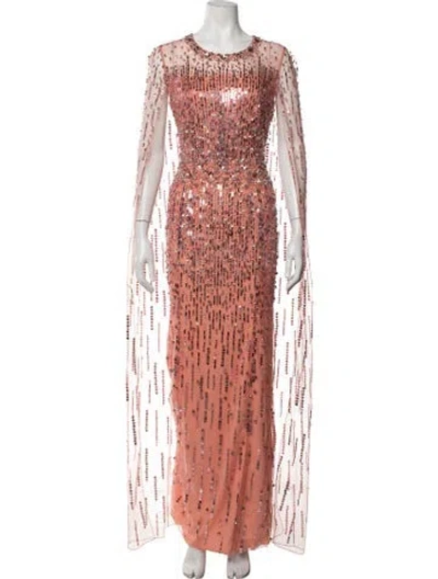 Pre-owned Jenny Packham Nylon Long Dress In Multicolor