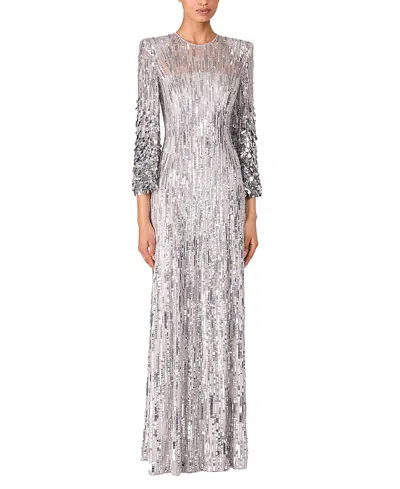 Jenny Packham Nymph Gown In Gray