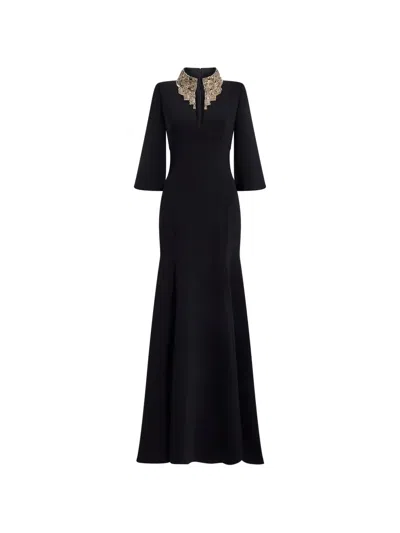 Jenny Packham Nyota Dress In Black