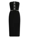 Jenny Packham Odette Bow-embellished Beaded Midi Dress In Black