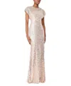 Jenny Packham Odisha Sequinned Gown In Neutral