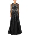 Jenny Packham Oliver Beaded-applique Maxi Dress In Black