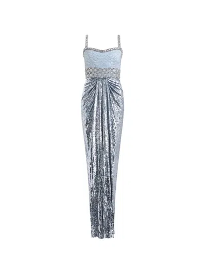 Jenny Packham Only You Sequin-embellished Gown In Blue