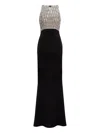 Jenny Packham Orion Crystal-bodice Gown In Black