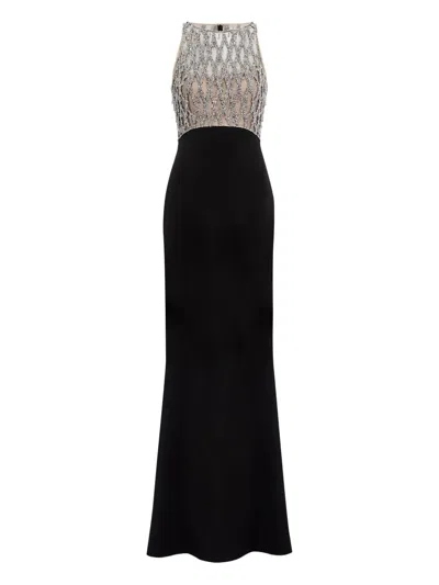 Jenny Packham Orion Crystal-bodice Gown In Liquorice