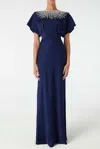 Jenny Packham Palladium Gown In Blue
