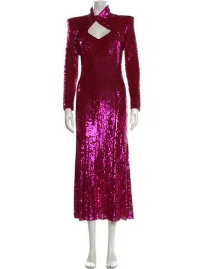 Pre-owned Jenny Packham Patterned Long Dress In Multicolor