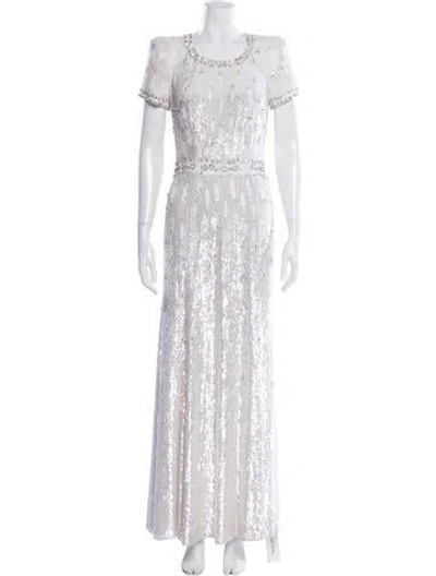 Pre-owned Jenny Packham Patterned Long Dress In Neutral