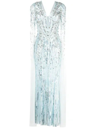 Jenny Packham Maxikleid Mit Pailletten In Blue