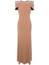 Jenny Packham Embellished Polaris Gown In Brown