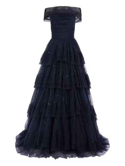 Jenny Packham Queenie Maxi Dress In Blue