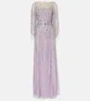 Jenny Packham Rhapsody Sequin-embellished Gown In Purple