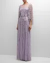 Jenny Packham Rhapsody Sequin-embellished Gown In Lavender