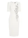Jenny Packham Roma Midi Dress In White