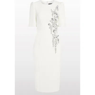Jenny Packham Roma Midi Dress In White