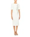 Jenny Packham Roma Midi Dress In White