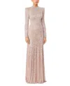 Jenny Packham Rory Embellished Mock-neck Maxi Dress In Pink