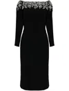 Jenny Packham Rosabel Crystal-embellished Dress In Black