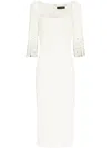 Jenny Packham Rosebud Midi Dress In White