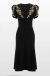 Jenny Packham Rosina Cocktail Dress In Black