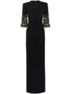 Jenny Packham Bergman Embellished Maxi Dress In Black