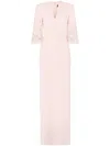 Jenny Packham Crepe Embellished Ruth Gown In Pink