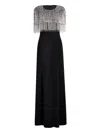 Jenny Packham Sabine Beaded-fringed Maxi Dress In Black