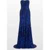Jenny Packham Sarai Sequin-embellished Maxi Dress In Blue