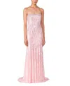 Jenny Packham Sequin-embellished Gown In Pink