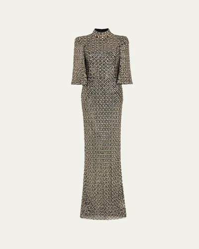 Jenny Packham Maxi Sedona Dress In Brown