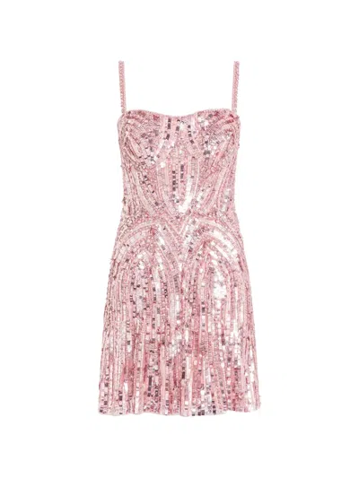 Jenny Packham Sequin-embelished Mini Dress In Multi