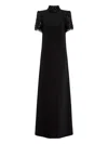 Jenny Packham Edie Sequin-embellished High-neck Maxi Dress In Black