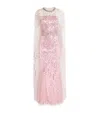 Jenny Packham Lux Sequin-embellished Gown In Pink